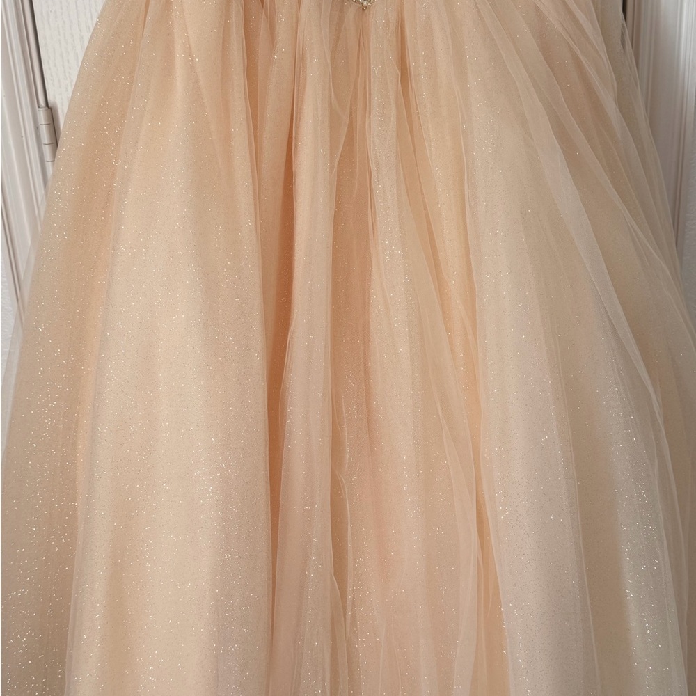 Elegant Cream Evening Gown